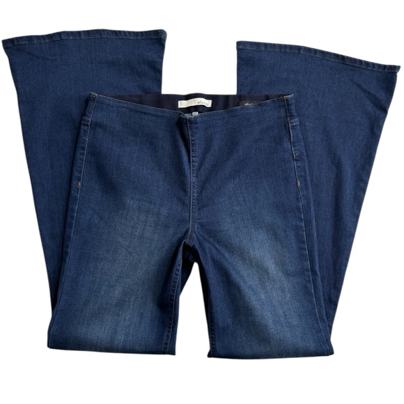 Ella Moss Pull On Flare Jeans 10/30 x 33 Dark Wash Bell Bottoms Western Boho - Picture 13 of 14